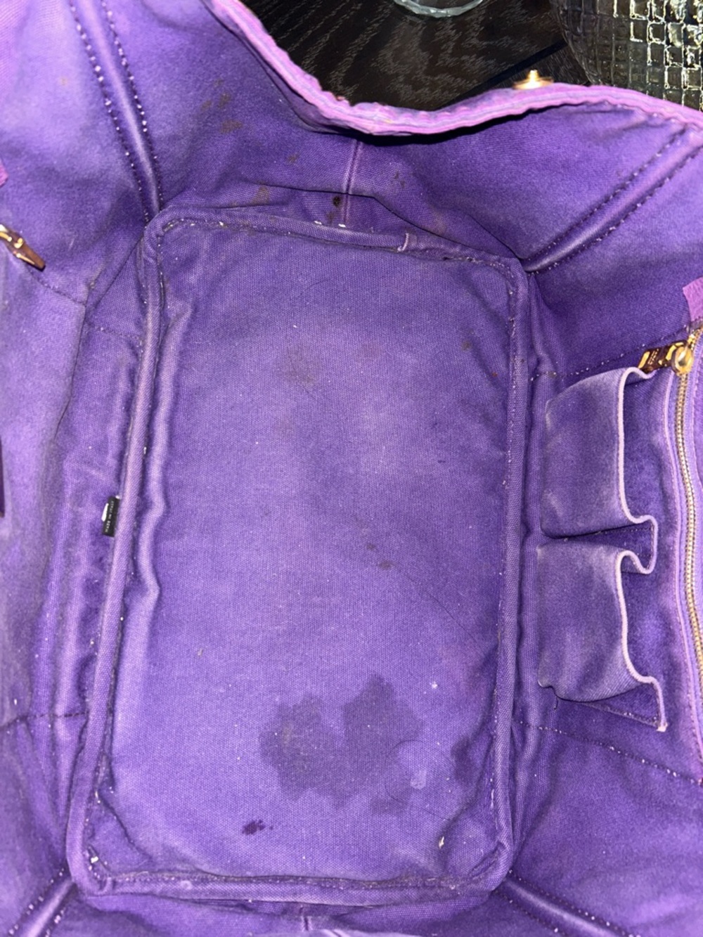 Prada Hemp Bag Large Denim Purple - Picture 9 of 12